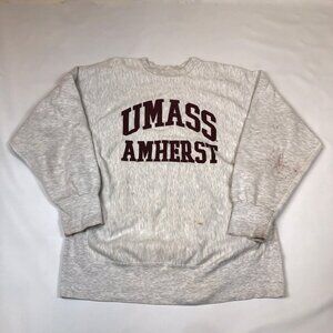 Vintage Umass University Massachusetts Amherst Minutemen Crewneck Sweatshirt XL